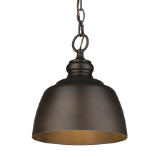 Golden 0316-M1L RBZ - Wry Lighting Holmes 1-light Pendant in Rubbed Bronze